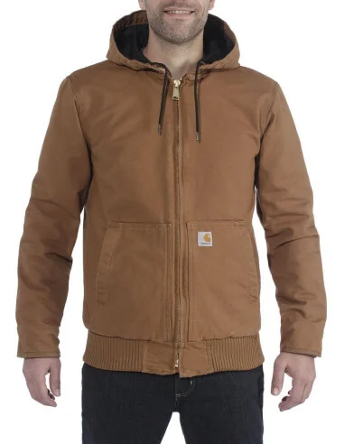 Blouson Carhartt Washed Duck Active noir/marron 104050