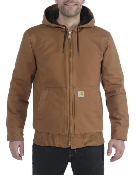 Blouson Carhartt Washed Duck Active noir/marron 104050