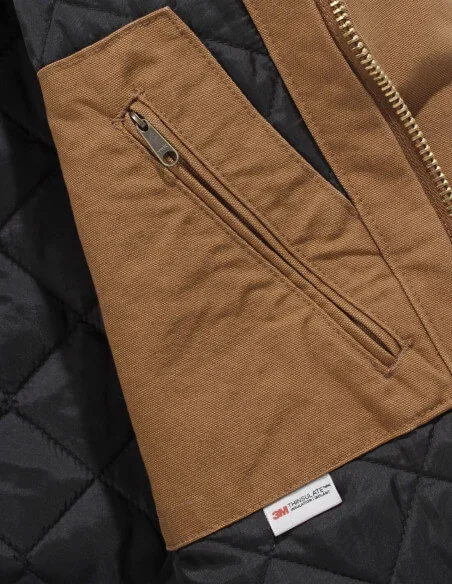 Blouson Carhartt Washed Duck Active noir/marron 104050