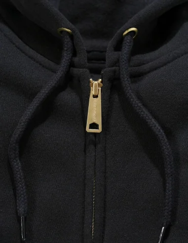 Sweatshirt capuche zippé Carhartt K122 homme noir/marine