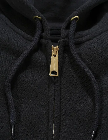 Sweatshirt capuche zippé Carhartt K122 homme noir/marine