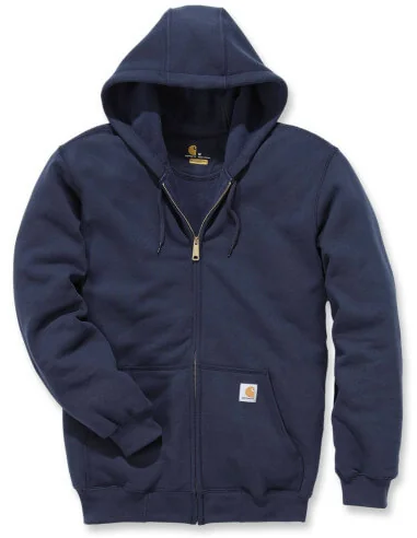 Sweatshirt capuche zippé Carhartt K122 homme noir/marine