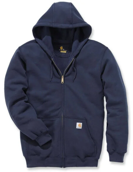 Sweatshirt capuche zippé Carhartt K122 homme noir/marine