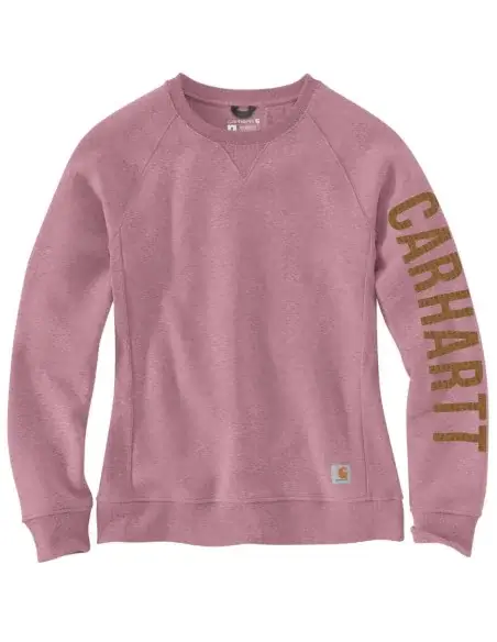 Sweat Carhartt Femme Crewneck Block Clarksburg rose/mûres