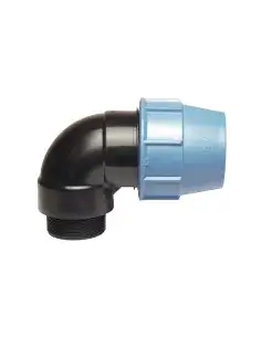 Coude 90° fileté PEHD 20 mm x 3/4" SORODIST