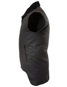 Veste sans manches en toile cirée doublée polaire