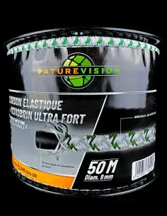 Cordon élastique monobrin ultra fort 50 m réfléchissant