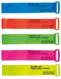 Bracelets d’identification velcro Sécurit’Lait lot de 6 fluo