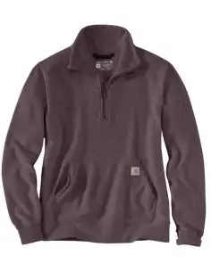 Sweat femme Carhartt col montant demi-zip mûres