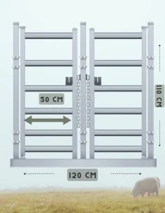 Porte couloir double ovin Franco 120x110 – Clixpex