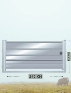 Porte ovine pleine CLIPEX 250x110cm à poignée
