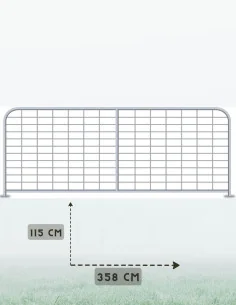Barrière prairie grille Franco 3,58 m x 1,15 m