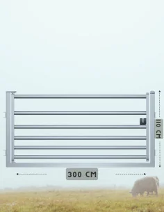 Porte ovine CLIPEX Franco 300x110 cm à poignée slam latch