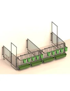 Enclos modulaires doubles pour veaux KERBL - Réf. 102363