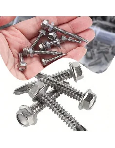 Vis autotaraudeuse inox 410 30mm Ø4,8 tête hexagonale