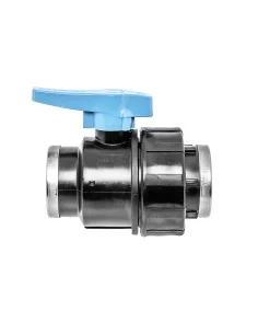 Vanne PP simple union 1" femelle à visser PP-B anti-UV