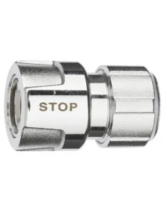 Raccord GEKA® G3/4 19mm avec arrêt d’eau en laiton chromé