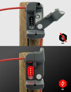 Interrupteur on/off pour clôture électrique avec LED intégrée