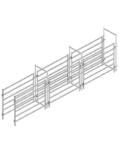 Couloir tubulaire ouvert Yardsman 6,6 m galvanisé