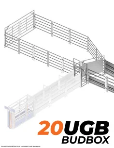 BudBox 20 UGB Yardsman 5,5×15,6 m – parc de contention