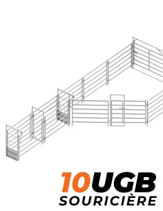 Souricière 10 UGB 11,5 x 4,5 m avec portes Duraslide
