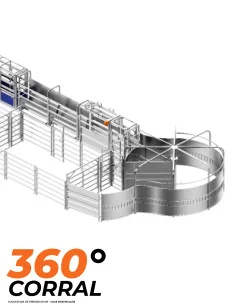 Parc 360° pneumatique avec couloir et cage 30 UGB